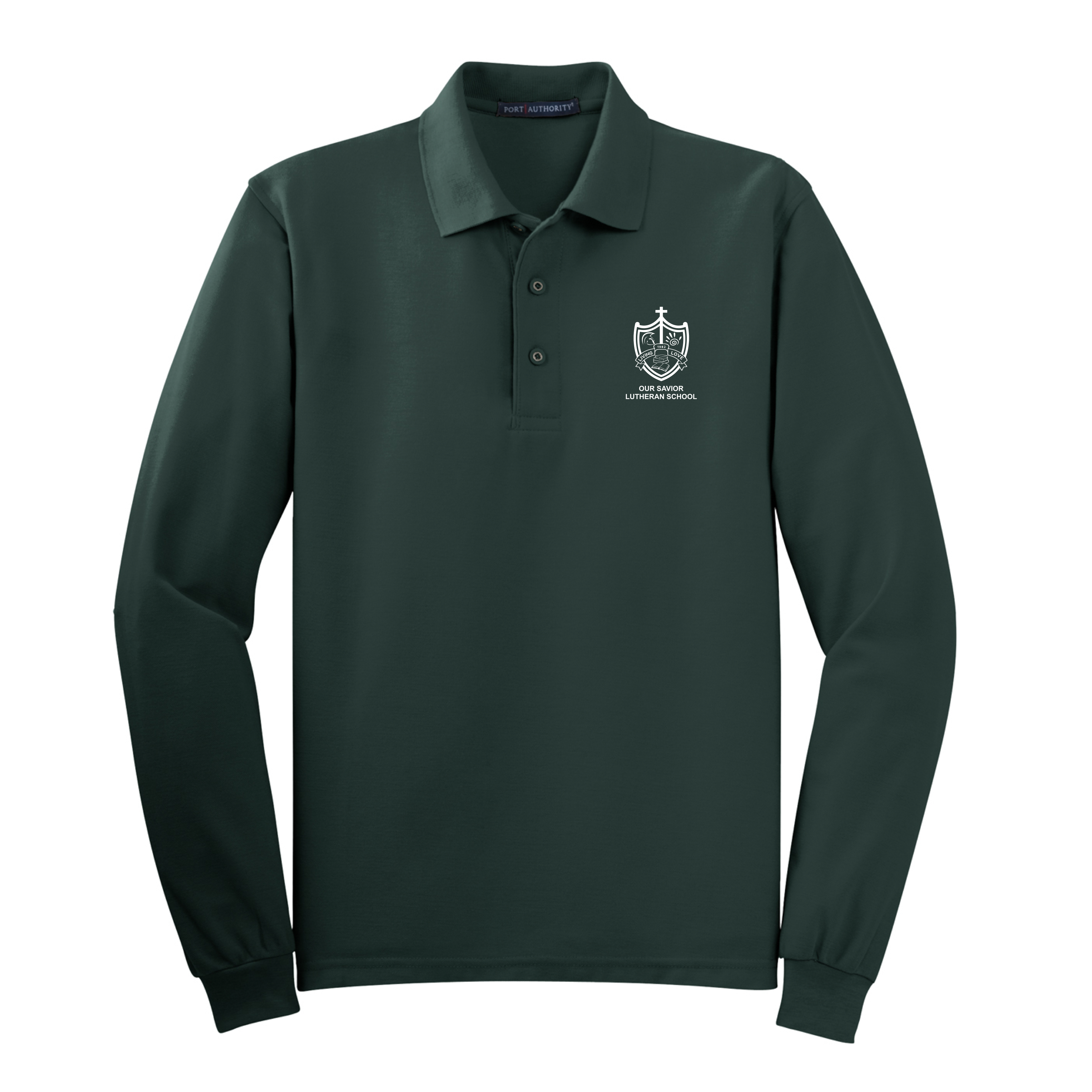 Adult Long Sleeve Pique Knit Polo